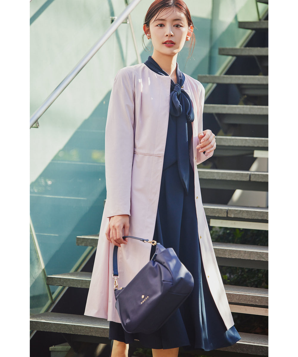 良品✨トッカ トレンチコート 130 ネイビー ロング女の子 お受験