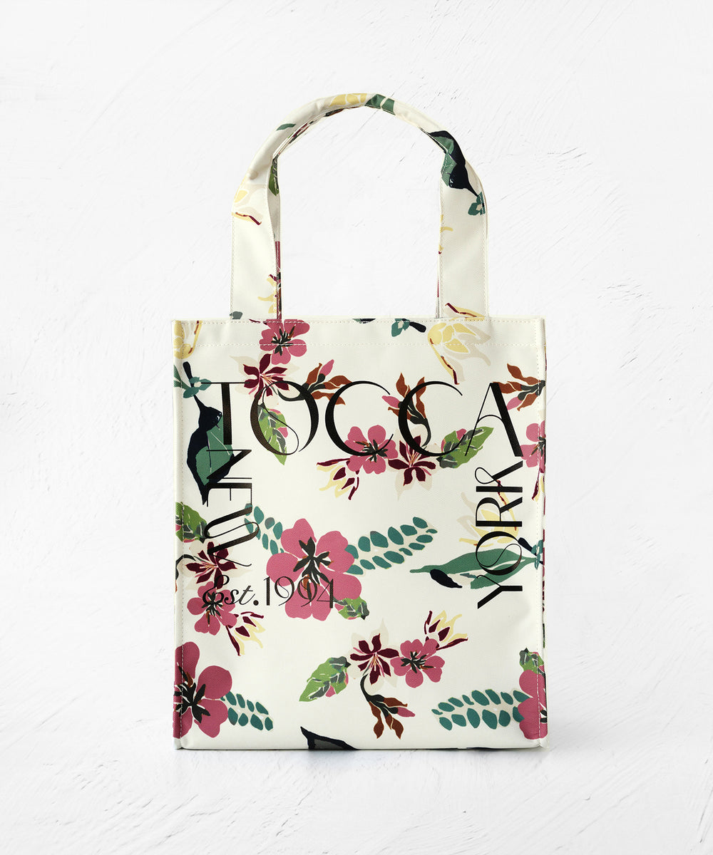 TOCCA フラワーモチーフ ハンドバッグ 中型 TOCCA（トッカ）の「FLOWER DROP LEATHER