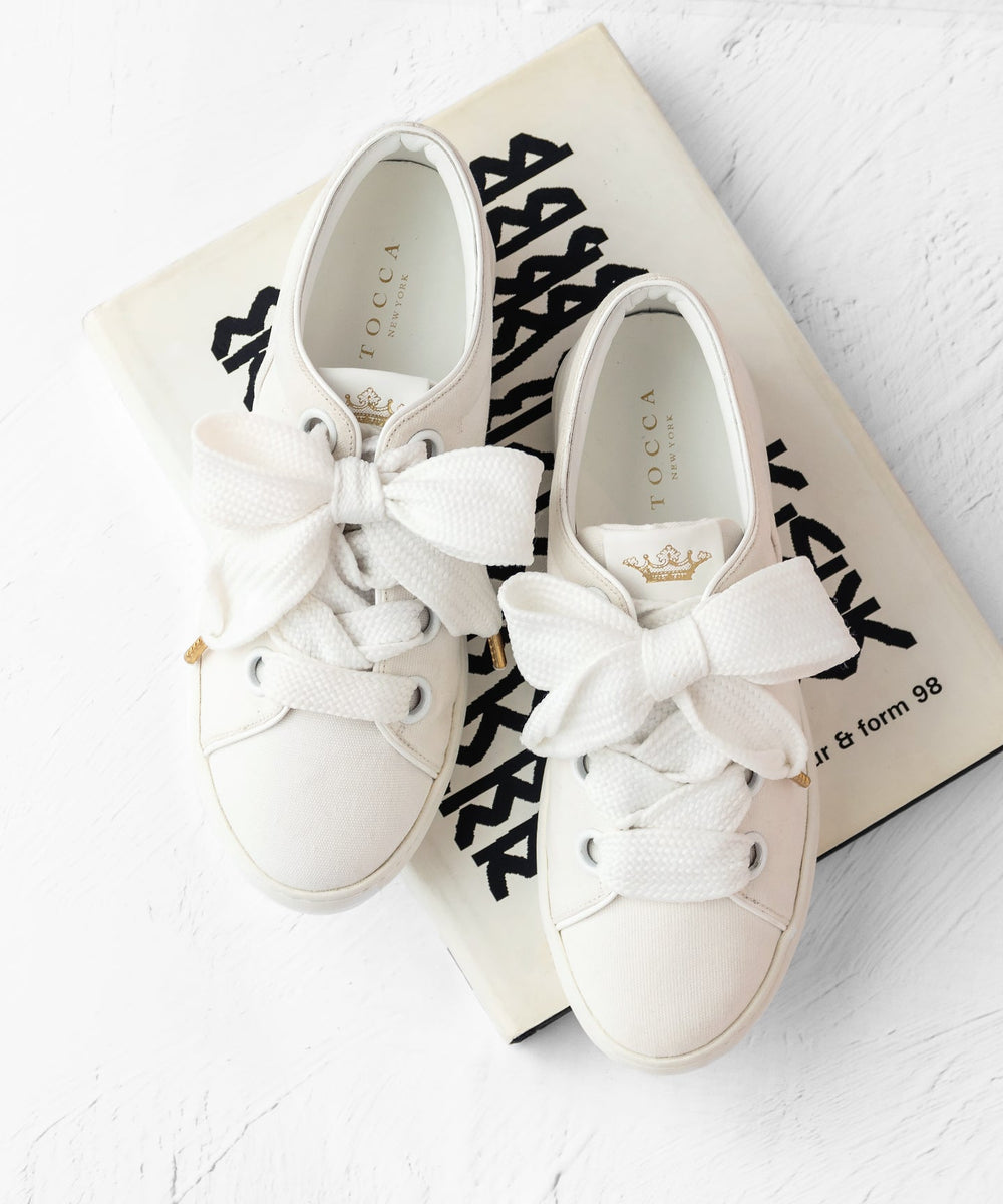 【WEB LIMITED】BIG RIBBON CANVAS SNEAKERS