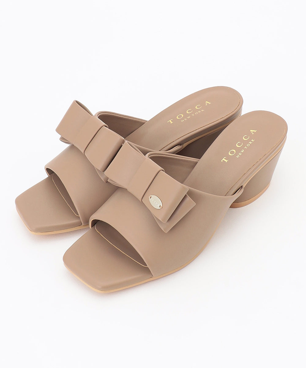 NOBLE RIBBON MULE SANDALS