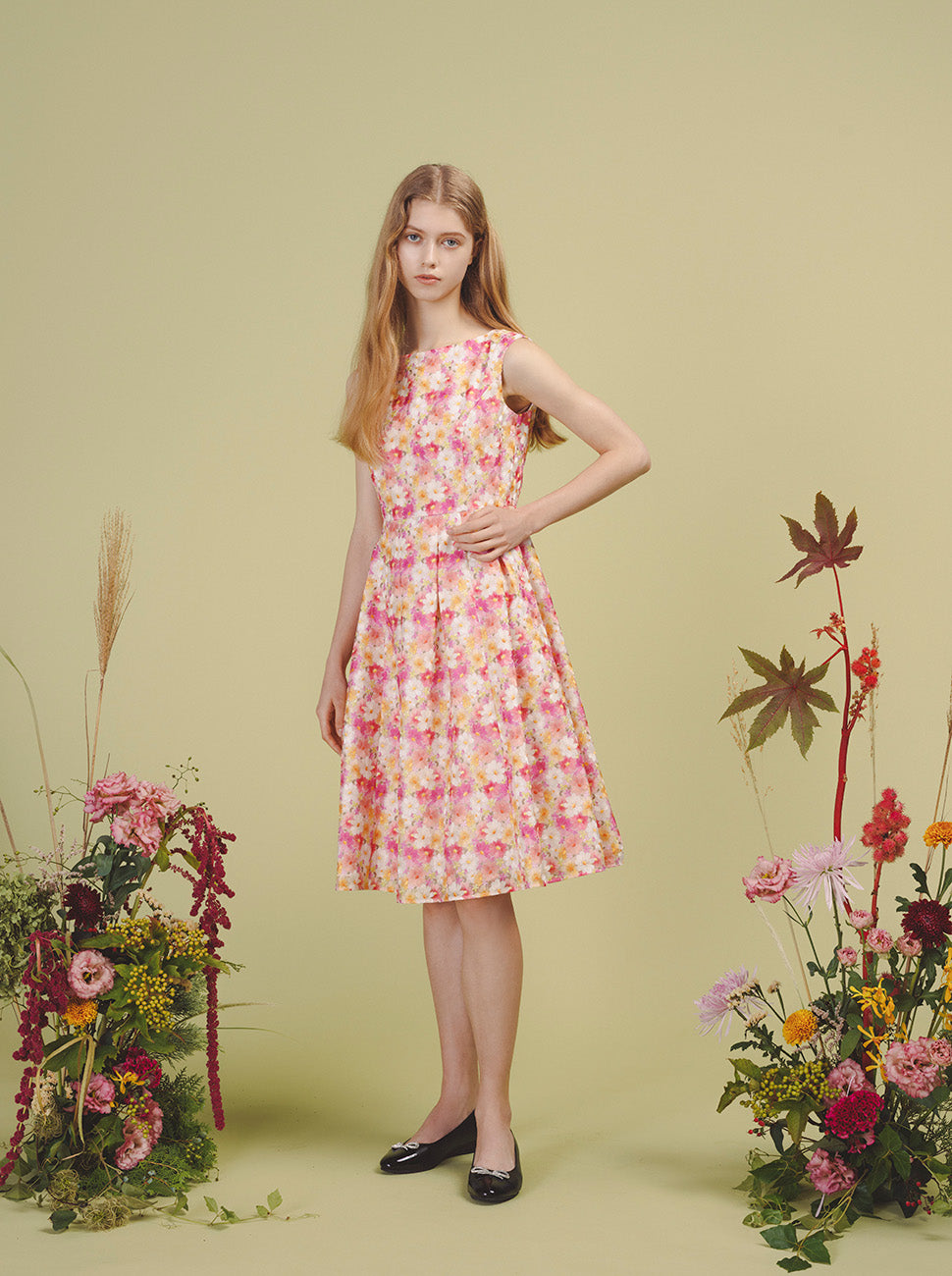 TOCCA ワンピース　110 TOCCA 「TOCCA」 「KIDS」花柄シャツワンピース 110 ピンク