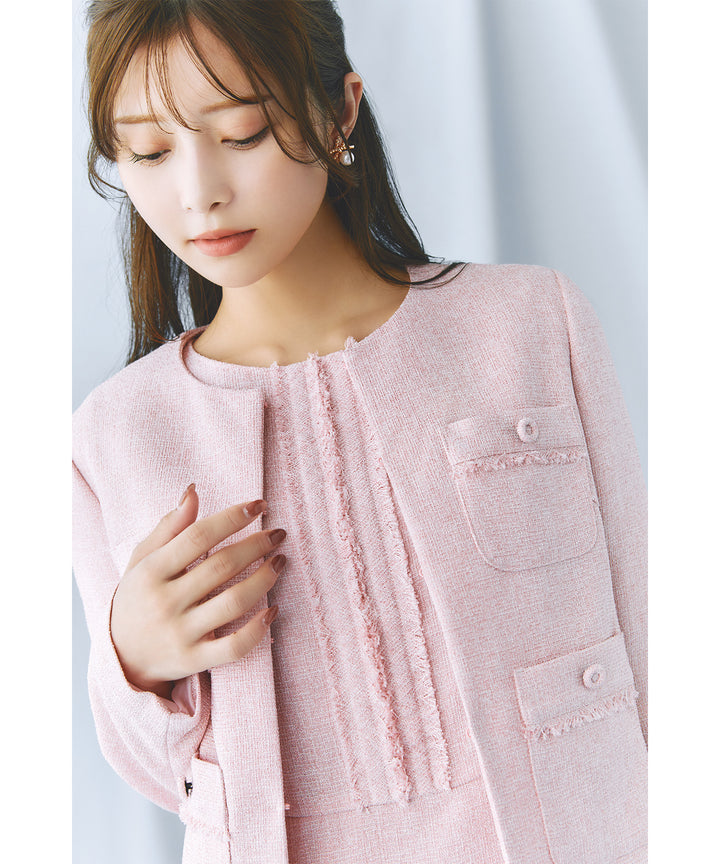 2025AW✨TOCCA FROSTED CHECK TWEED ドレス　6 2025AW✨TOCCA FROSTED CHECK TWEED ドレス 6 【公式通販】