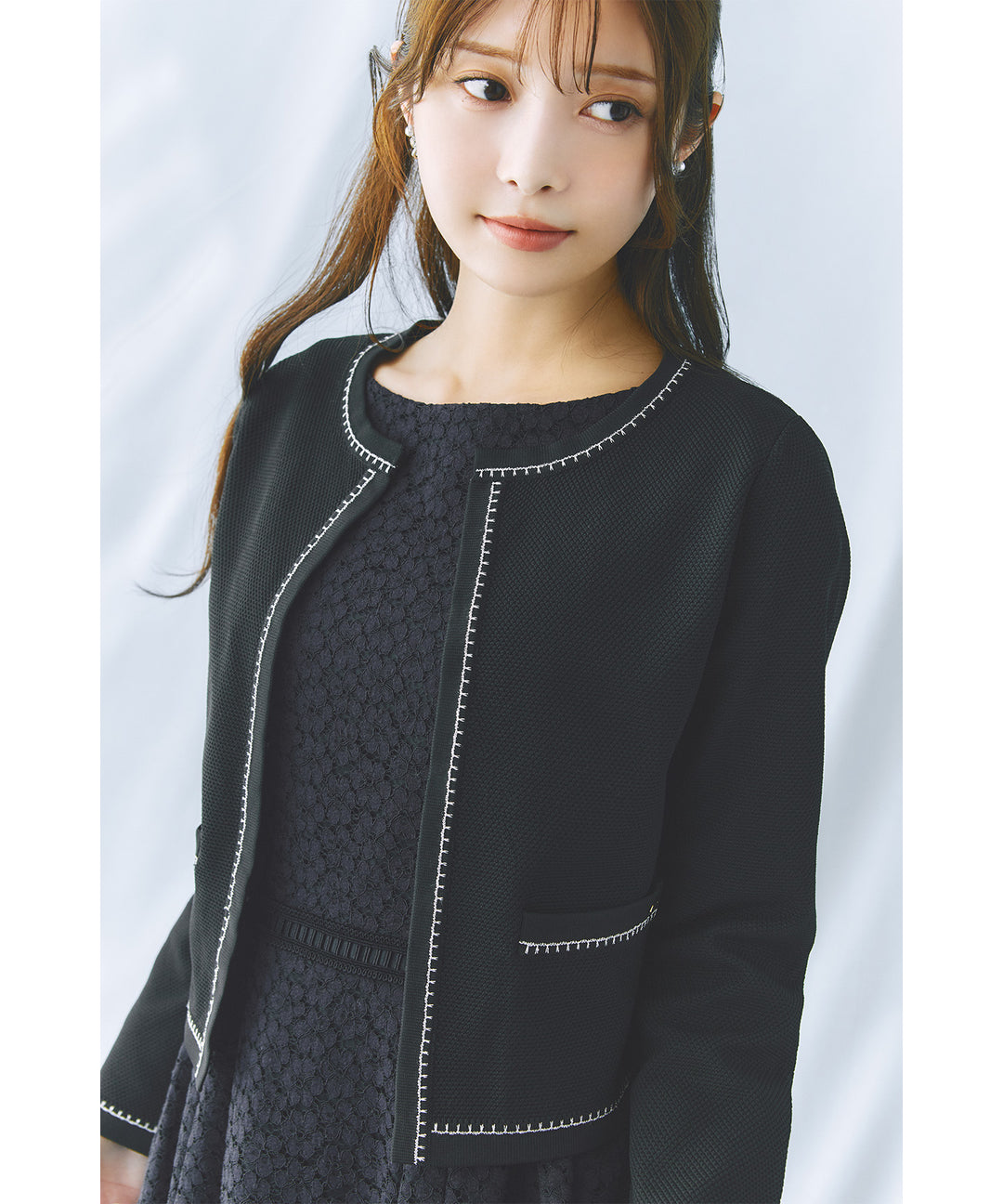 美品！TOCCAの黒ワンピース&カーディガン(シルク) 00サイズあり・洗える】LUCE ドレス （ロング・マキシ丈