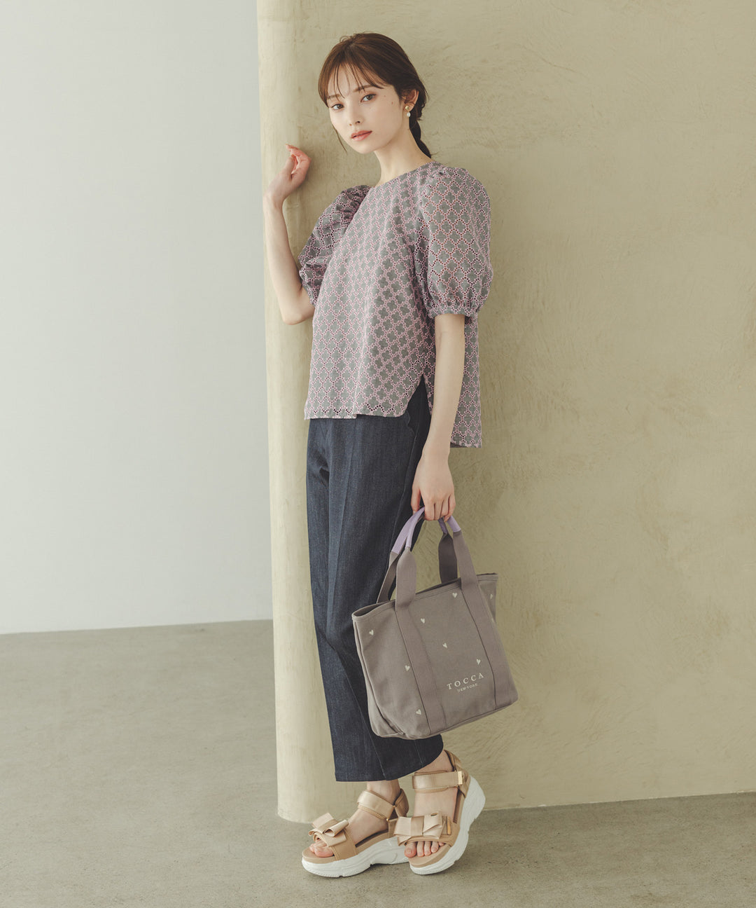TOCCA☆美品☆リボンジャケット　七分袖　０　ベージュ CODE MESSAGE – TOCCA OFFICIAL SITE