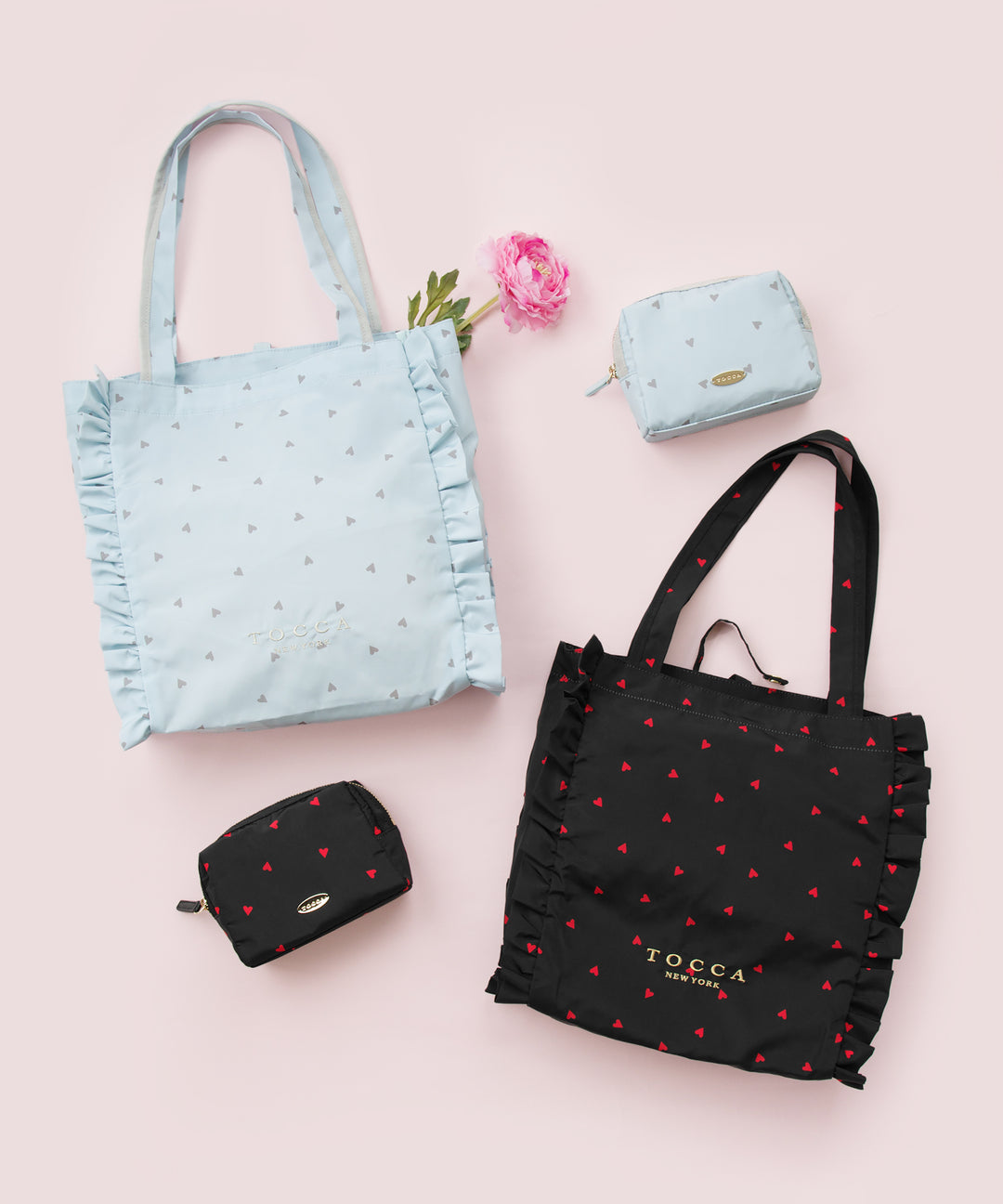 新品【TOCCA】DANCING LOVE FRILL SUBBAG サブバッグ 撥水】DANCING LOVE FRILL SUBBAG サブバッグ | トッカ(TOCCA