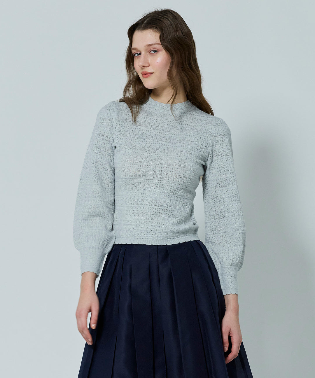 TOCCA スカラップニット M L 接触冷感 ] スカラップノースリーブニット [C7568] - レディース
