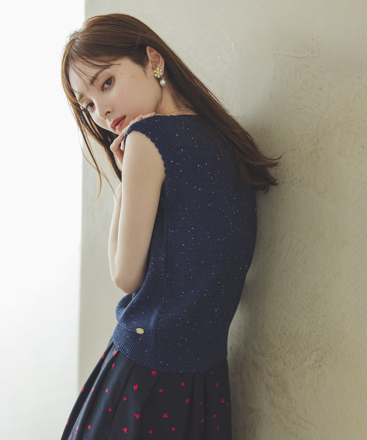 TOCCA トッカスカート 春夏 黒 メッシュ 濃紺 涼しくて可愛い美品 TOCCA トッカスカート 春夏 黒 メッシュ 濃紺 涼しくて可愛い美