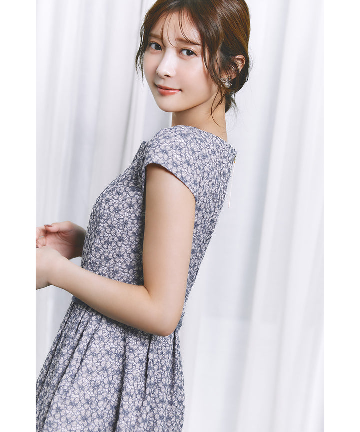 【最終お値下げ】TOCCA 　Floral Lace ドレス　ブルー TOCCA 【洗える！】FLOWER OF MUSE ドレス （ブルー系