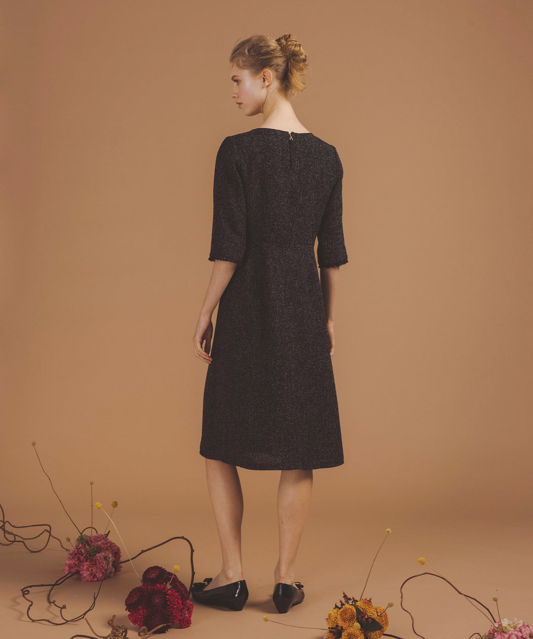 トッカ　MIST TWEED　ひざ丈ワンピース 七分袖 MIST TWEED – TOCCA OFFICIAL SITE