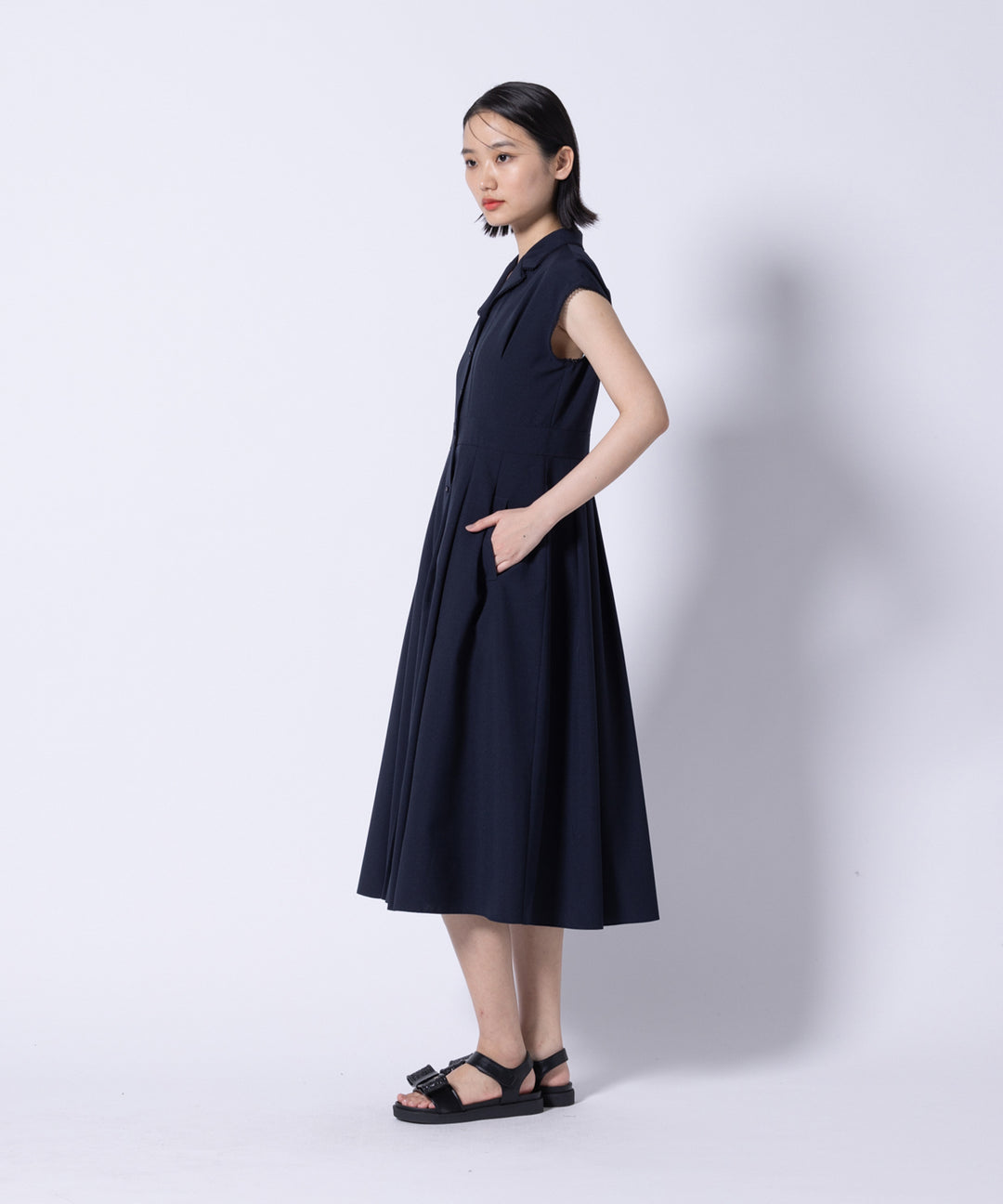TOCCA ドレス 130cm TOCCA - トッカ ノースリーブワンピース 130cm キッズ 女児 紺系