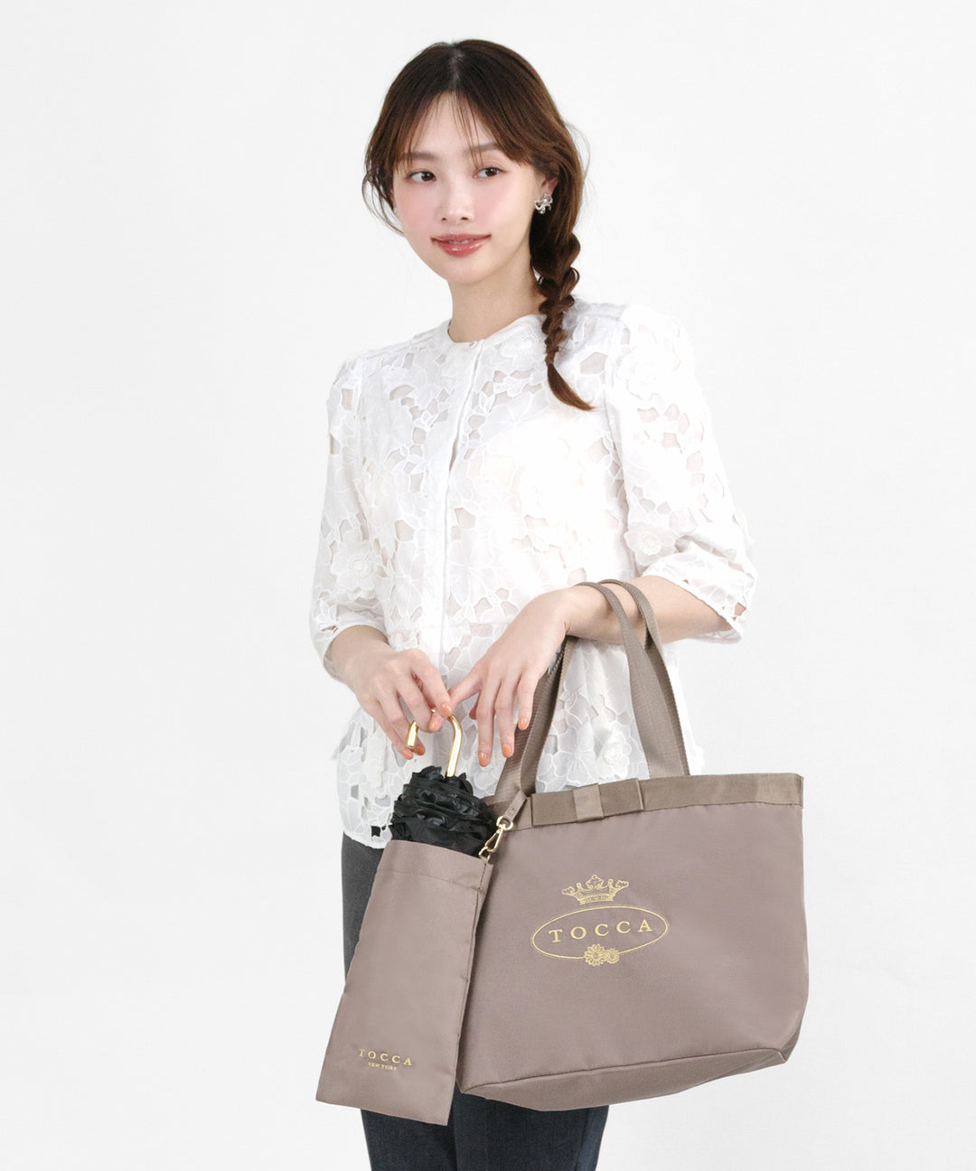 Tocca トッカ　2way トートバック CROWN DOTS CANVASTOTE トートバッグ （トートバッグ）｜TOCCA