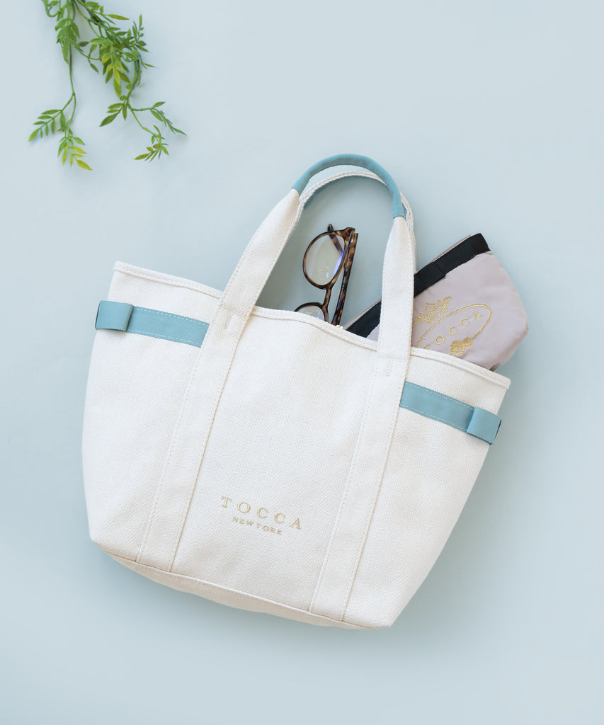 POINT OF RIBBON CANVASTOTE キャンバス トートバッグ / TOCCA