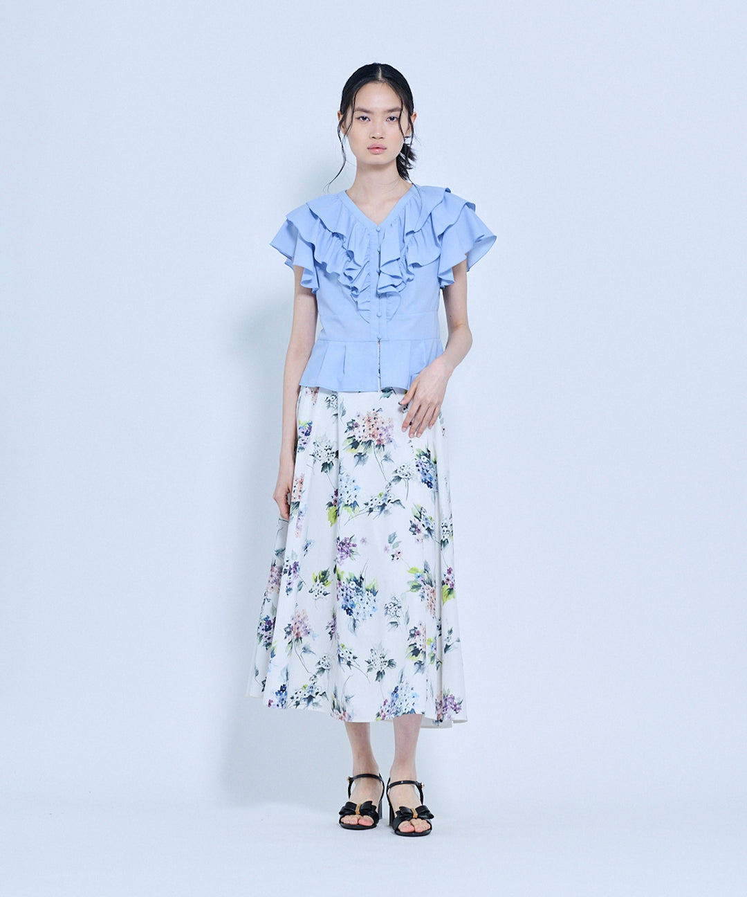 TOCCA 洗える プリムラガーデンドレス 花柄 ブルー L Pre Order / HYDRANGEA PRISM SKIRT – TOCCA OFFICIAL SITE