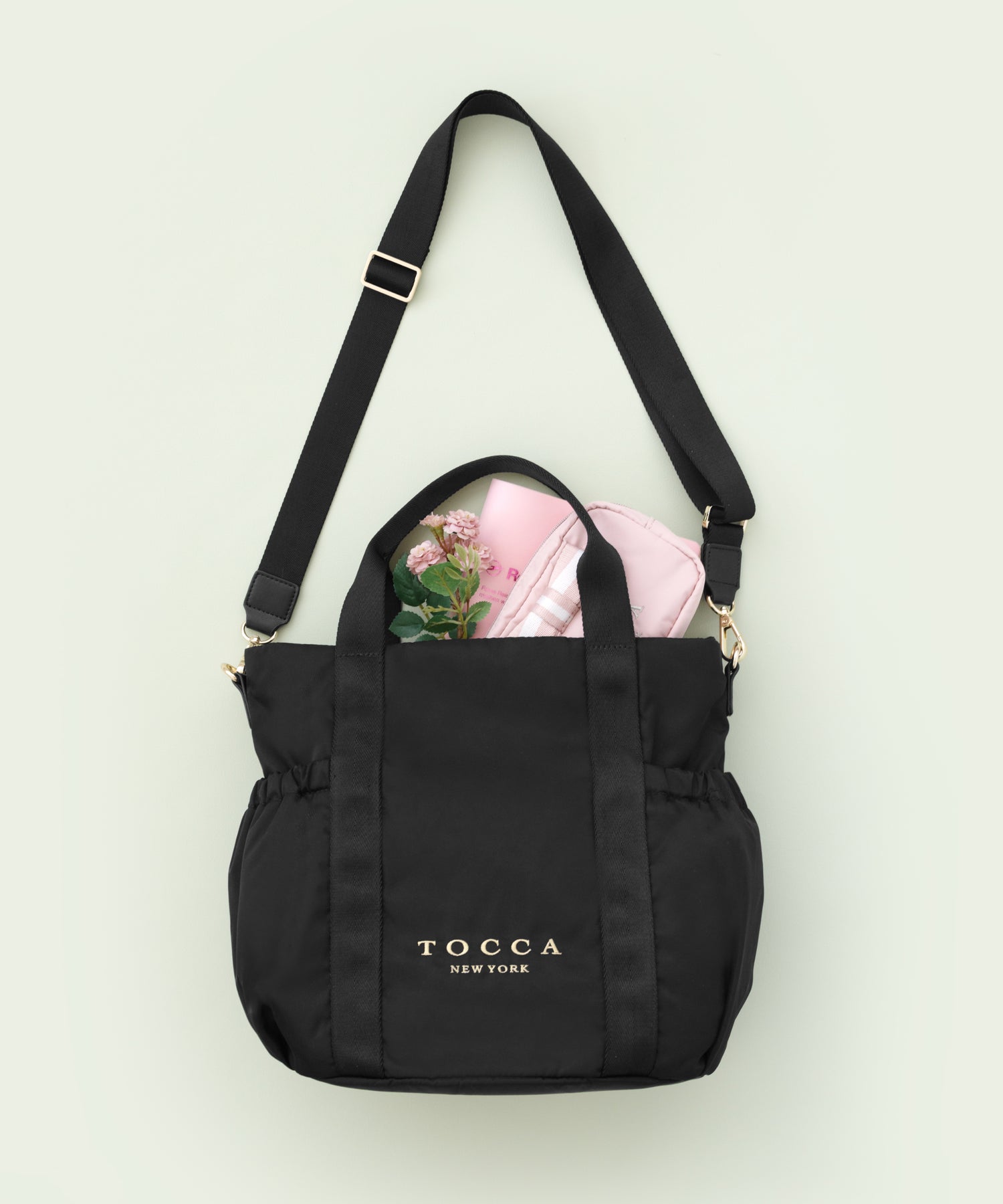 TOCCA マザーズバッグ ブラック SANA SIDEPOCKET TOTE