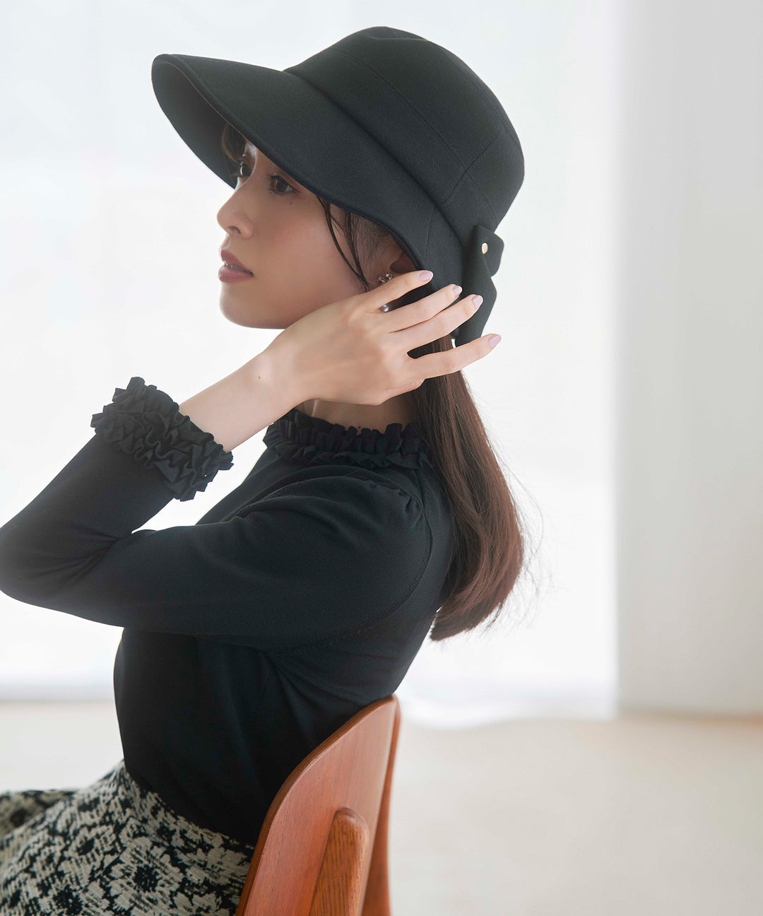 TOCCAカシミヤ100% 手袋 フリルリボン付きグレー ACCESSORIES – Tagged 