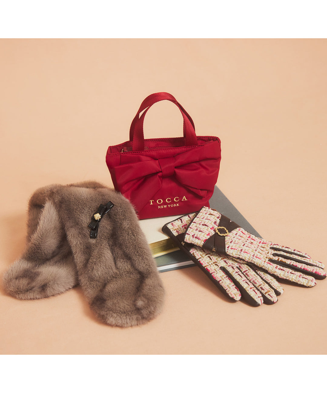 TOCCA リボン トート M 赤 WISH RIBBON POUCH BAG – TOCCA OFFICIAL SITE