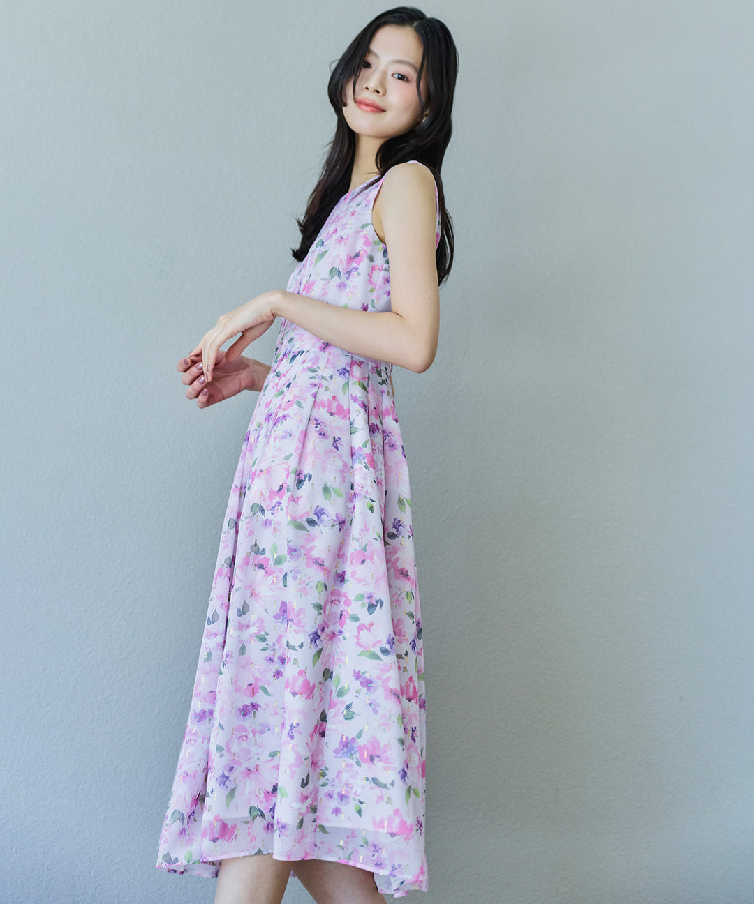 TOCCA 洗える プリムラガーデンドレス 花柄 ブルー L SEA BLUE – TOCCA OFFICIAL SITE